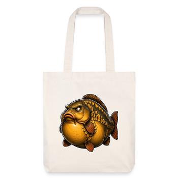 Pêche à la carpe Fat Mirror - Tote bag épais recyclé Stanley/Stella - blanc cassé - Devant
