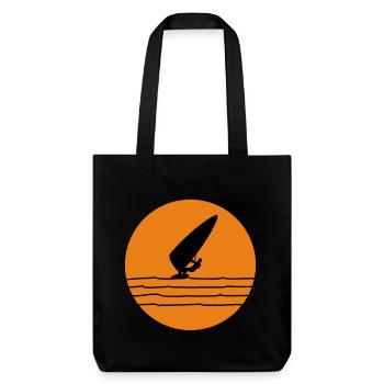Planche à voile - Tote bag épais recyclé Stanley/Stella - noir - Devant