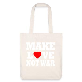 Make love not war - Tote bag épais recyclé Stanley/Stella - blanc cassé - Devant