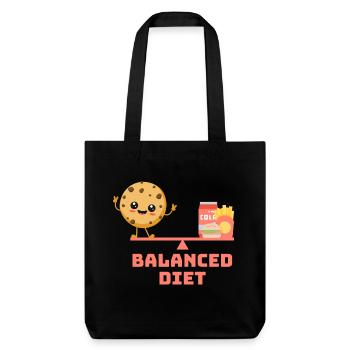 équilibré cookie fastfood Régime - Tote bag épais recyclé Stanley/Stella - noir - Devant