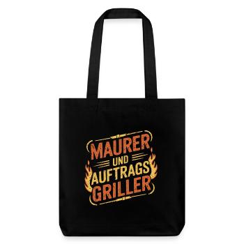 Maurer und Auftragsgriller - Stanley/Stella recycelter Heavyweight Stoffbeutel - Schwarz - Vorne
