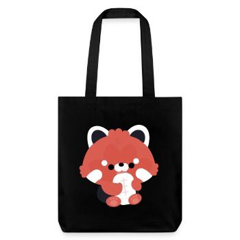 Toddler Red Panda - Stanley/Stella Heavyweight Recycled Tote Bag - black - Front