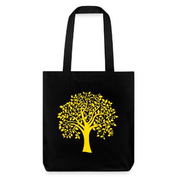 Silhouette d’arbre jumbo orange - Tote bag épais recyclé Stanley/Stella - noir - Devant