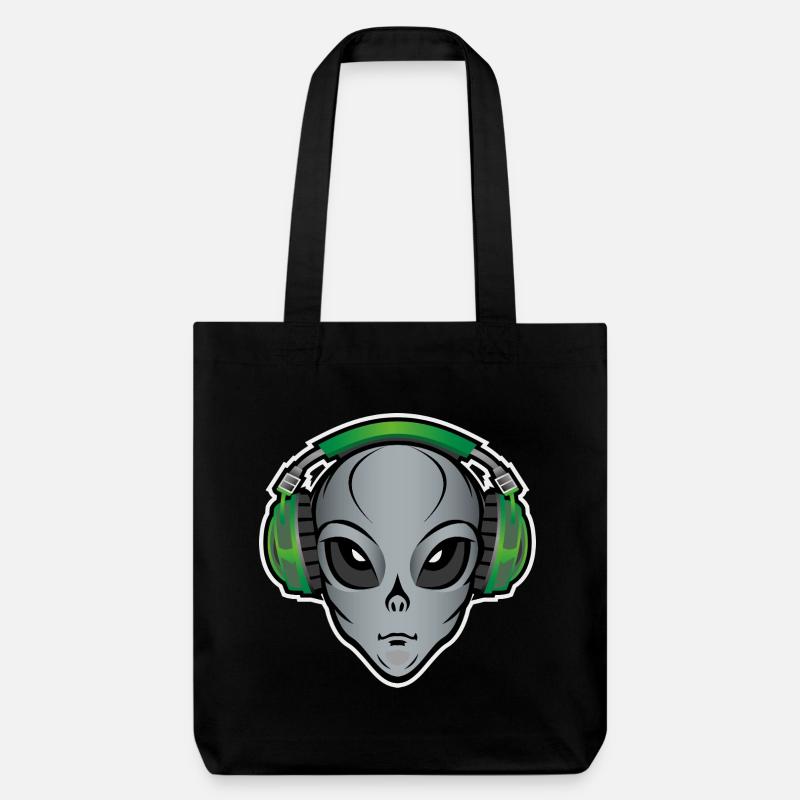 Alien-Musik - Stanley/Stella recycelter Heavyweight Stoffbeutel - Schwarz