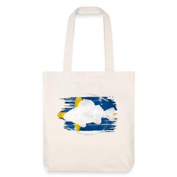 Sweden fishing perch - Stanley/Stella Heavyweight Recycled Tote Bag - natural white - Front