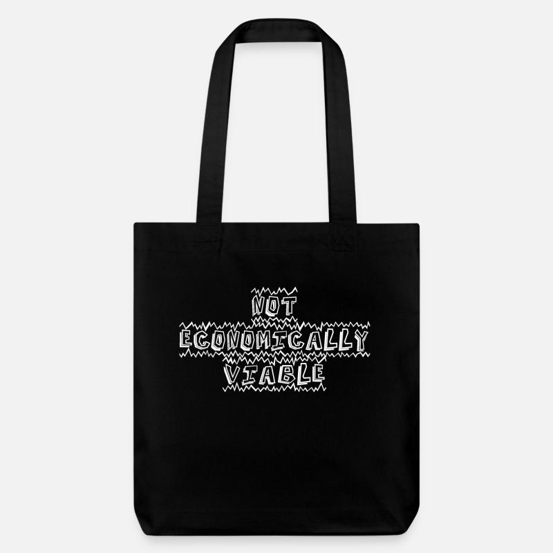not economically viable - Stanley/Stella recycelter Heavyweight Stoffbeutel - Schwarz