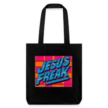 Jesus-Freak - Stanley/Stella recycelter Heavyweight Stoffbeutel - Schwarz - Vorne