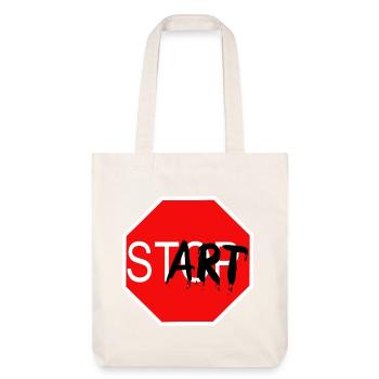 Panneau de démarrage Graffiti Panneau d’arrêt - Tote bag épais recyclé Stanley/Stella - blanc cassé - Devant