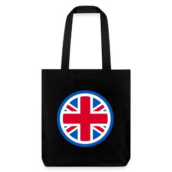 United Kingdom - Union Jack - Stanley/Stella recycelter Heavyweight Stoffbeutel - Schwarz - Vorne
