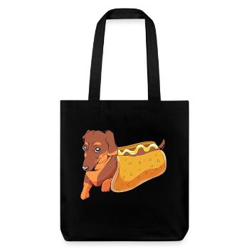 Collation hot-dog - Tote bag épais recyclé Stanley/Stella - noir - Devant