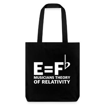 Théorie de la relativité des musiciens | Dictons amusants - Tote bag épais recyclé Stanley/Stella - noir - Devant