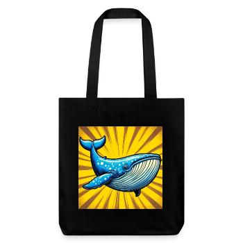 baleine - Tote bag épais recyclé Stanley/Stella - noir - Devant