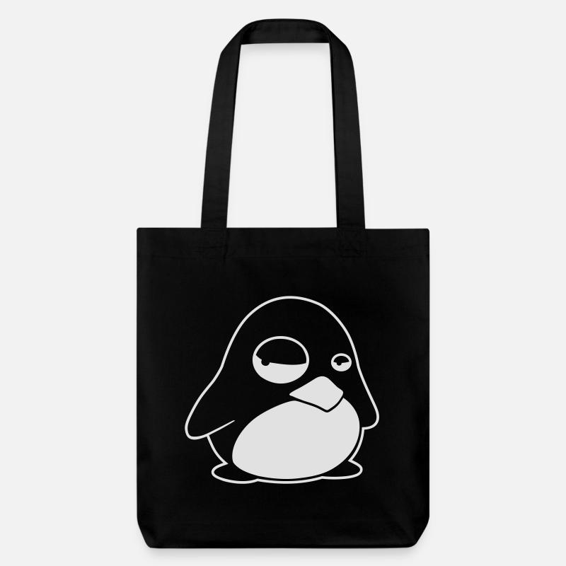 TUX Pinguin, LINUX - Stanley/Stella Heavyweight Recycled Tote Bag - black