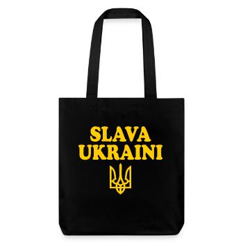 Ukraine - Stanley/Stella recycelter Heavyweight Stoffbeutel - Schwarz - Vorne