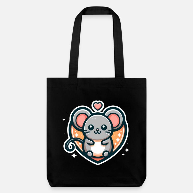 Lieblingsmaus - Stanley/Stella recycelter Heavyweight Stoffbeutel - Schwarz