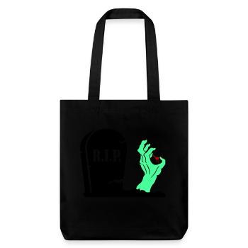 Monster Zombie Hand - Stanley/Stella recycelter Heavyweight Stoffbeutel - Schwarz - Vorne