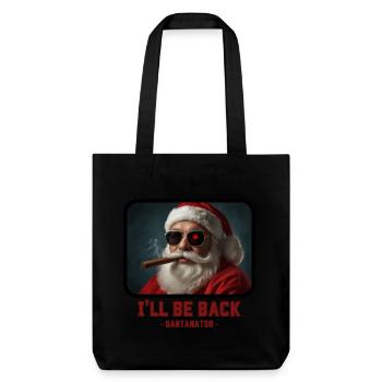I ll be back - Weihnachtsmann Terminator - Stanley/Stella recycelter Heavyweight Stoffbeutel - Schwarz - Vorne