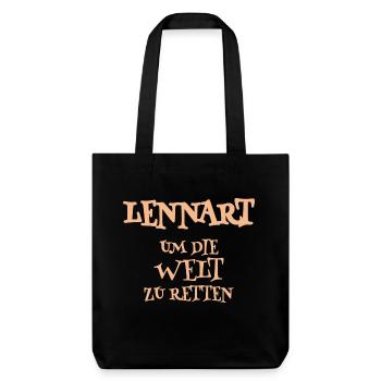 Lennart as a helper - Stanley/Stella Heavyweight Recycled Tote Bag - black - Front