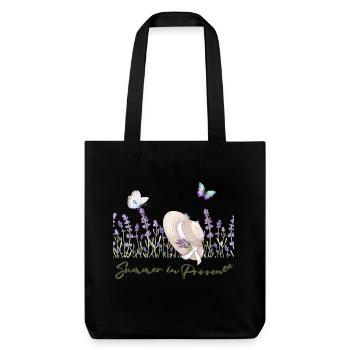 Summer in Provence - Stanley/Stella recycelter Heavyweight Stoffbeutel - Schwarz - Vorne