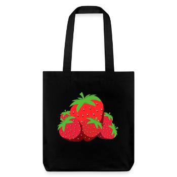 Strawberrys - Stanley/Stella recycelter Heavyweight Stoffbeutel - Schwarz - Vorne