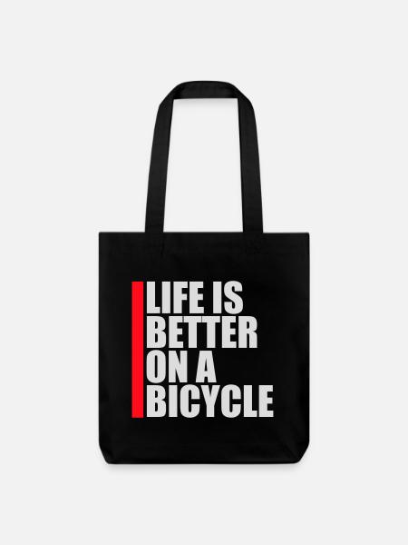La vie est meilleure à vélo. Cyclisme Sport - Tote bag épais recyclé Stanley/Stella - noir