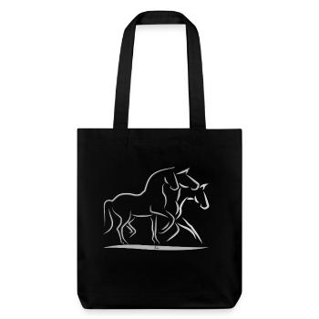 Trio cheval - Tote bag épais recyclé Stanley/Stella - noir - Devant