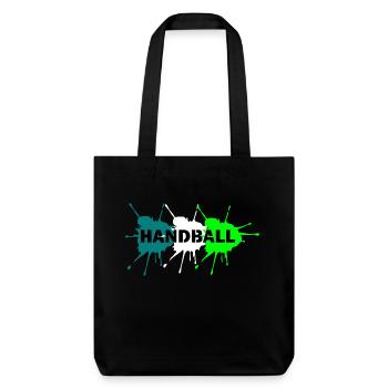Lustiges Handball Tshirt Spruch Geschenk Männer - Stanley/Stella recycelter Heavyweight Stoffbeutel - Schwarz - Vorne