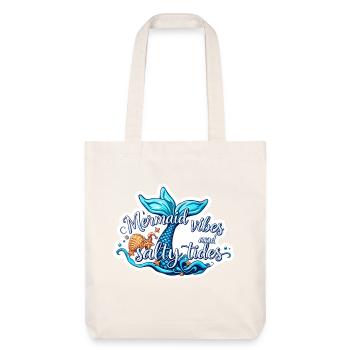 Sirène Vibes Océan Esthétique Amoureux de la plage Fantaisie - Tote bag épais recyclé Stanley/Stella - blanc cassé - Devant