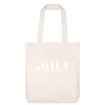 Marathon T-Shirt · Evolution · Läufer · Sport - Stanley/Stella recycelter Heavyweight Stoffbeutel - Naturweiß - Vorne
