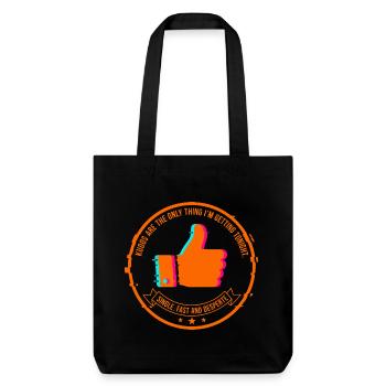 NeonThumbs Stamp : Single ce soir - Tote bag épais recyclé Stanley/Stella - noir - Devant