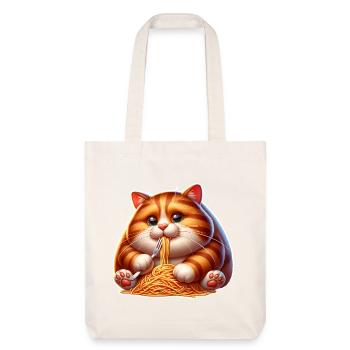 Pâtes pour chat - Tote bag épais recyclé Stanley/Stella - blanc cassé - Devant