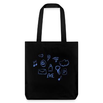 Social media - Stanley/Stella Heavyweight Recycled Tote Bag - black - Front