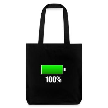 Battery charged - Stanley/Stella Heavyweight Recycled Tote Bag - black - Front