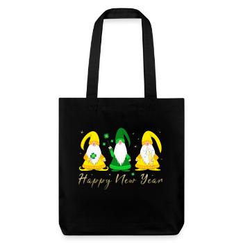 Happy New Year gnome imp - Stanley/Stella Heavyweight Recycled Tote Bag - black - Front
