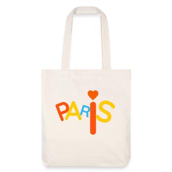 Colorful Paris - Stanley/Stella Heavyweight Recycled Tote Bag - natural white - Front