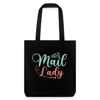 Mail Lady Mailman Postal Worker - Stanley/Stella recycelter Heavyweight Stoffbeutel - Schwarz - Vorne