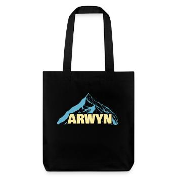 Arwyn comme nom de femme - Tote bag épais recyclé Stanley/Stella - noir - Devant