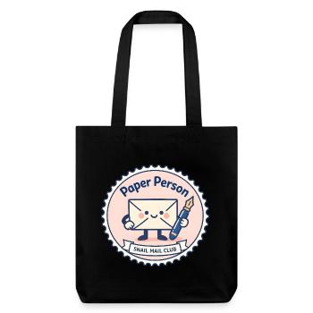 Paper Man | Snail Mail Club - Stanley/Stella Heavyweight Recycled Tote Bag - black - Front