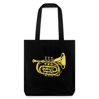 Trompette - Tote bag épais recyclé Stanley/Stella - noir - Devant