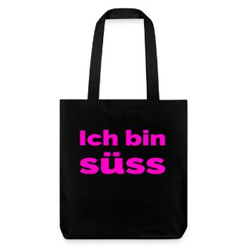 Süss - Stanley/Stella recycelter Heavyweight Stoffbeutel - Schwarz - Vorne