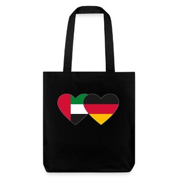United Arab Emirates Germany Heart - Stanley/Stella Heavyweight Recycled Tote Bag - black - Front