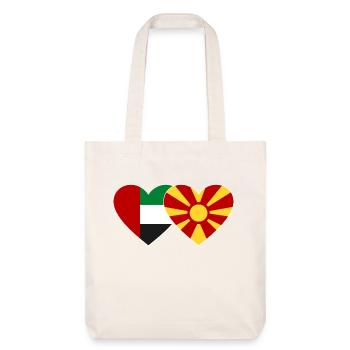 Vereinigte Arabische Emirate Mazedonien Flagge - Stanley/Stella recycelter Heavyweight Stoffbeutel - Naturweiß - Vorne