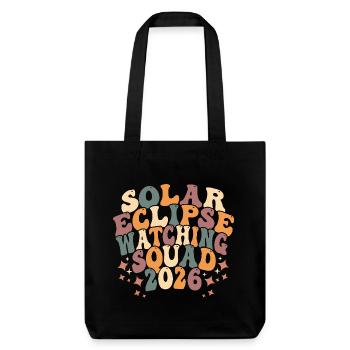 Solar Eclipse Squad 2026 - Stanley/Stella recycelter Heavyweight Stoffbeutel - Schwarz - Vorne