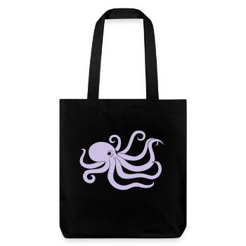 octopus - Stanley/Stella recycelter Heavyweight Stoffbeutel - Schwarz - Vorne