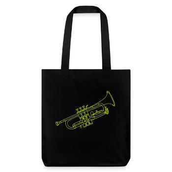 Trumpet brass instrument - Stanley/Stella Heavyweight Recycled Tote Bag - black - Front