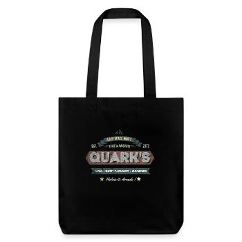 Retro Quarks Bar Logo - Stanley/Stella Heavyweight Recycled Tote Bag - black - Front