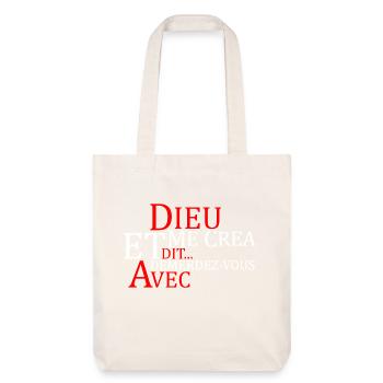dieu me créa et dit... démerdez-vous avec - Stanley/Stella Heavyweight Recycled Tote Bag - natural white - Front