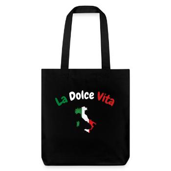 la dolce vita bella italia - Tote bag épais recyclé Stanley/Stella - noir - Devant