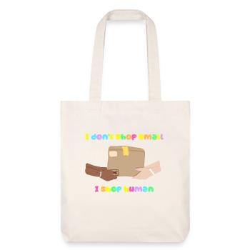 Shop Small, Shop Human - Tote bag épais recyclé Stanley/Stella - blanc cassé - Devant