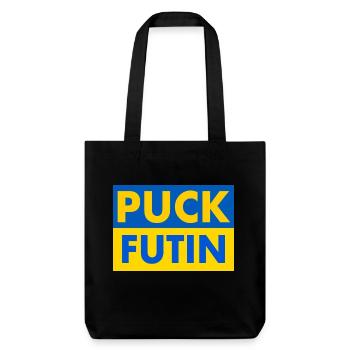 Puck futin - Stanley/Stella recycelter Heavyweight Stoffbeutel - Schwarz - Vorne